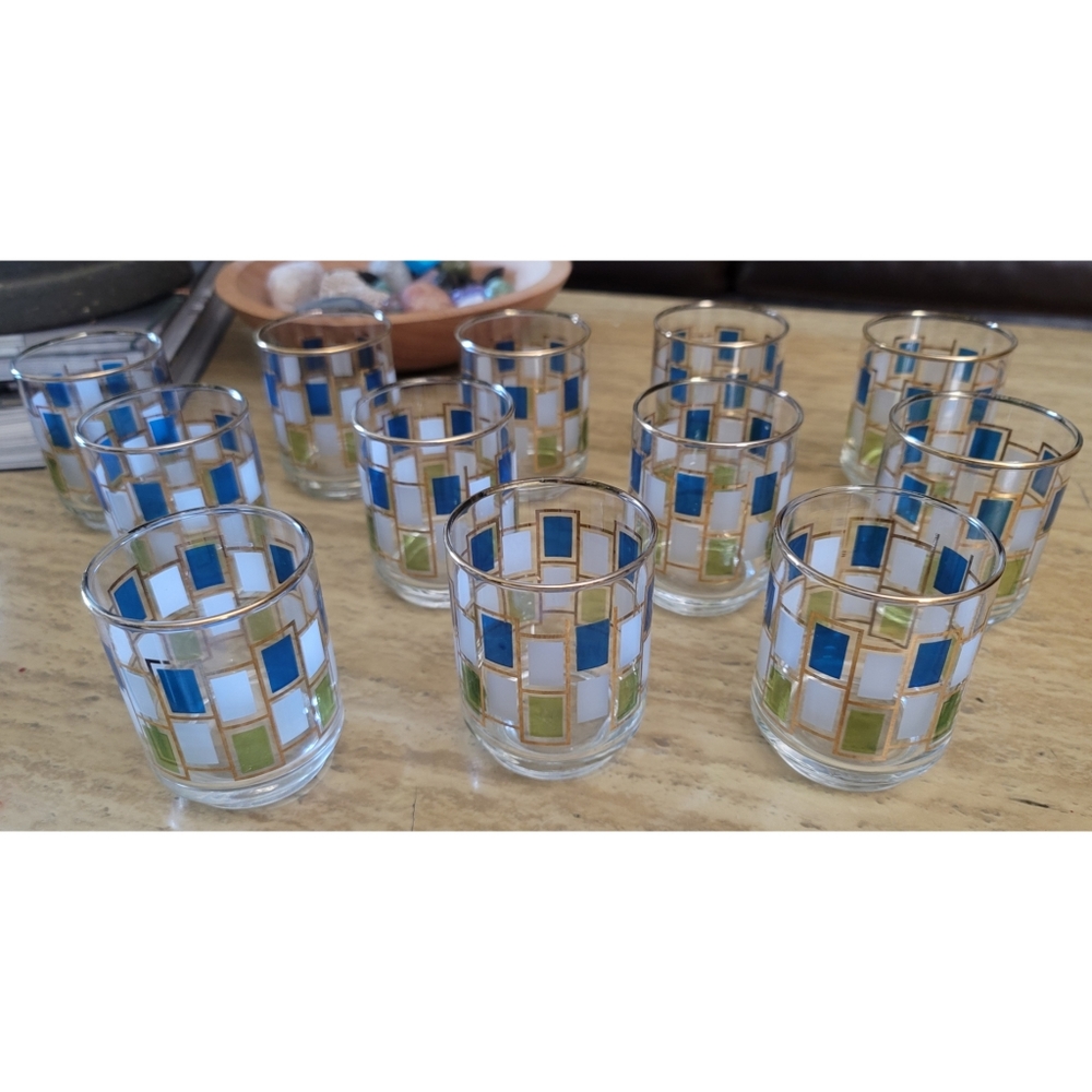 Set of 12 MCM juice glasses - Picture 1 of 1